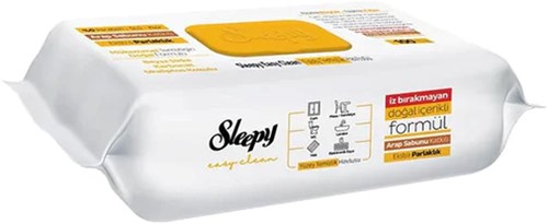 VOCHTIGE DOEKJES SLEEPY GEEL 100ST PER PAK