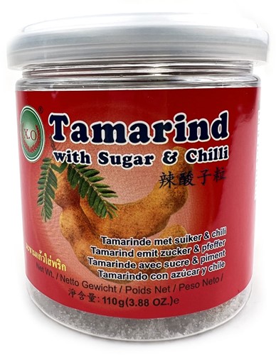 TAMARINDE BALLS WITH SUGAR AND CHILLI 110G PER STUK