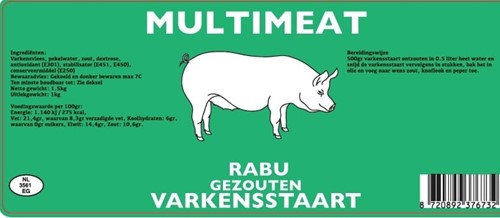 VARKENSSTAART MULTI MEAT 10KG PER EMMER