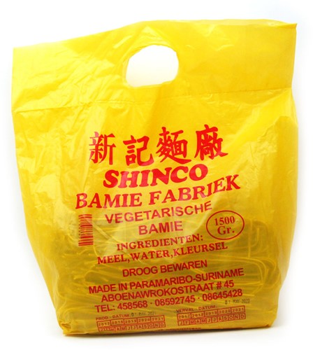 SHINCO (GROOT) VEGETARISCH BAMI 1.5KG PER PAK (ROOD)