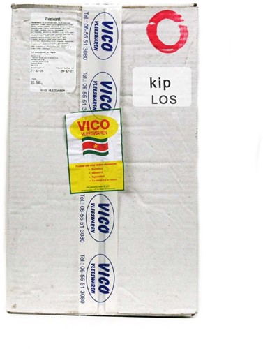 VLEESWORST KIP (LOS) VICO 10KG PER DOOS