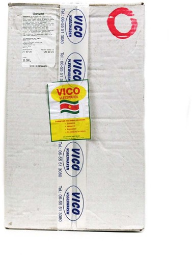 VLEESWORST (LOS) RUND/VARKEN MIX VICO 10KG PER DOOS