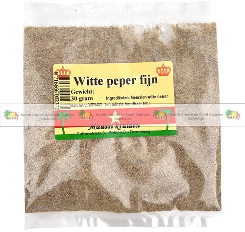 WITTE PEPER GEMALEN (KLEIN) 20X30G PER TRAY