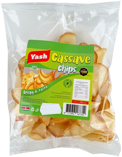 CASSAVECHIPS YASH 100G (GROOT) PER PAK 