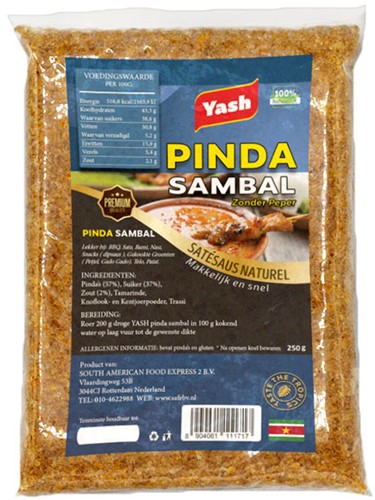 PINDASAMBAL yash 250G BLAUW (ZONDER PEPER)
