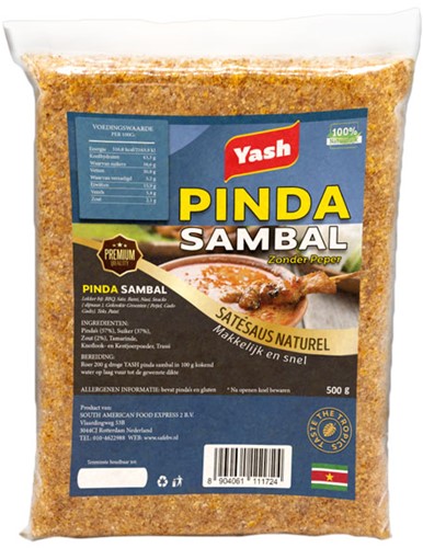 PINDASAMBAL yash 500G BLAUW (ZONDER PEPER)