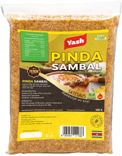 PINDASAMBAL yash VEGA M.P GEEL 500G PER PAK