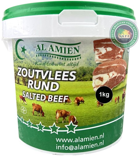 ZOUTVLEES AL AMIEN HALAL 1KG PER EMMER