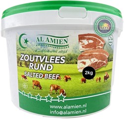ZOUTVLEES AL AMIEN HALAL 2KG PER EMMER