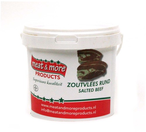 ZOUTVLEES MEAT & MORE 1KG (klein) PER EMMER